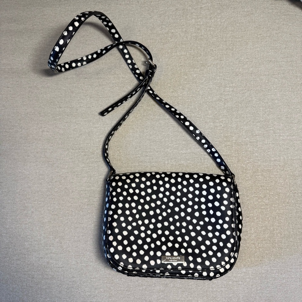 Kate Spade Polka Dot Crossbody Bag - Black & White